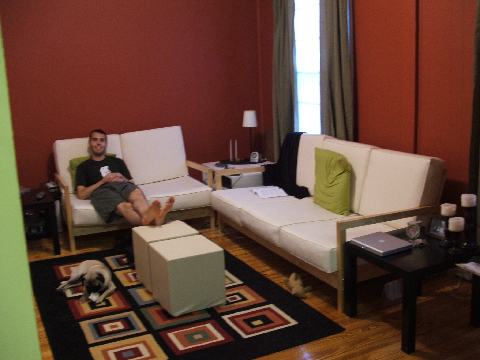 Eric in the living room.